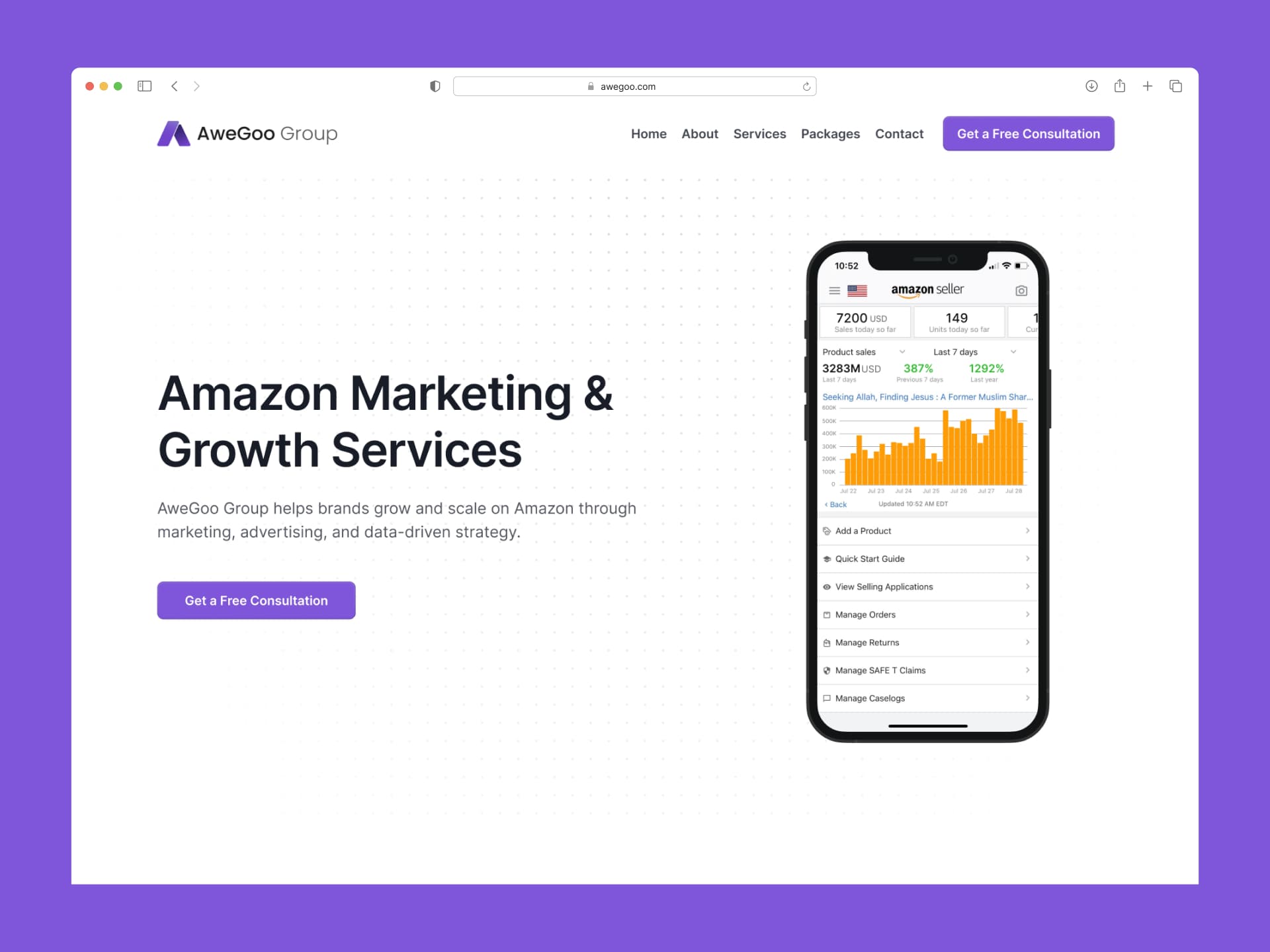 AweGoo marketing agency website