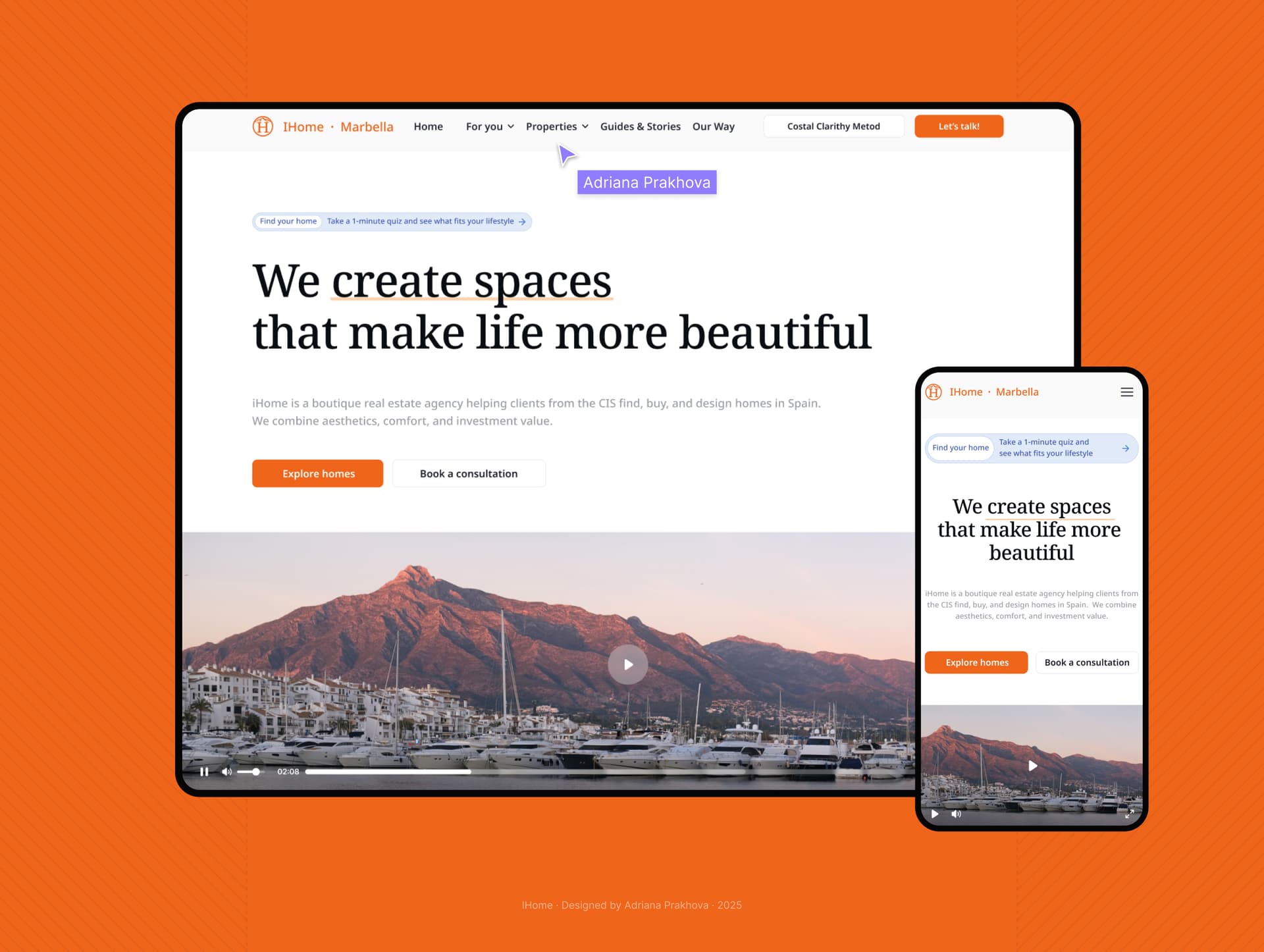 iHome Marbella real estate platform & visual identity