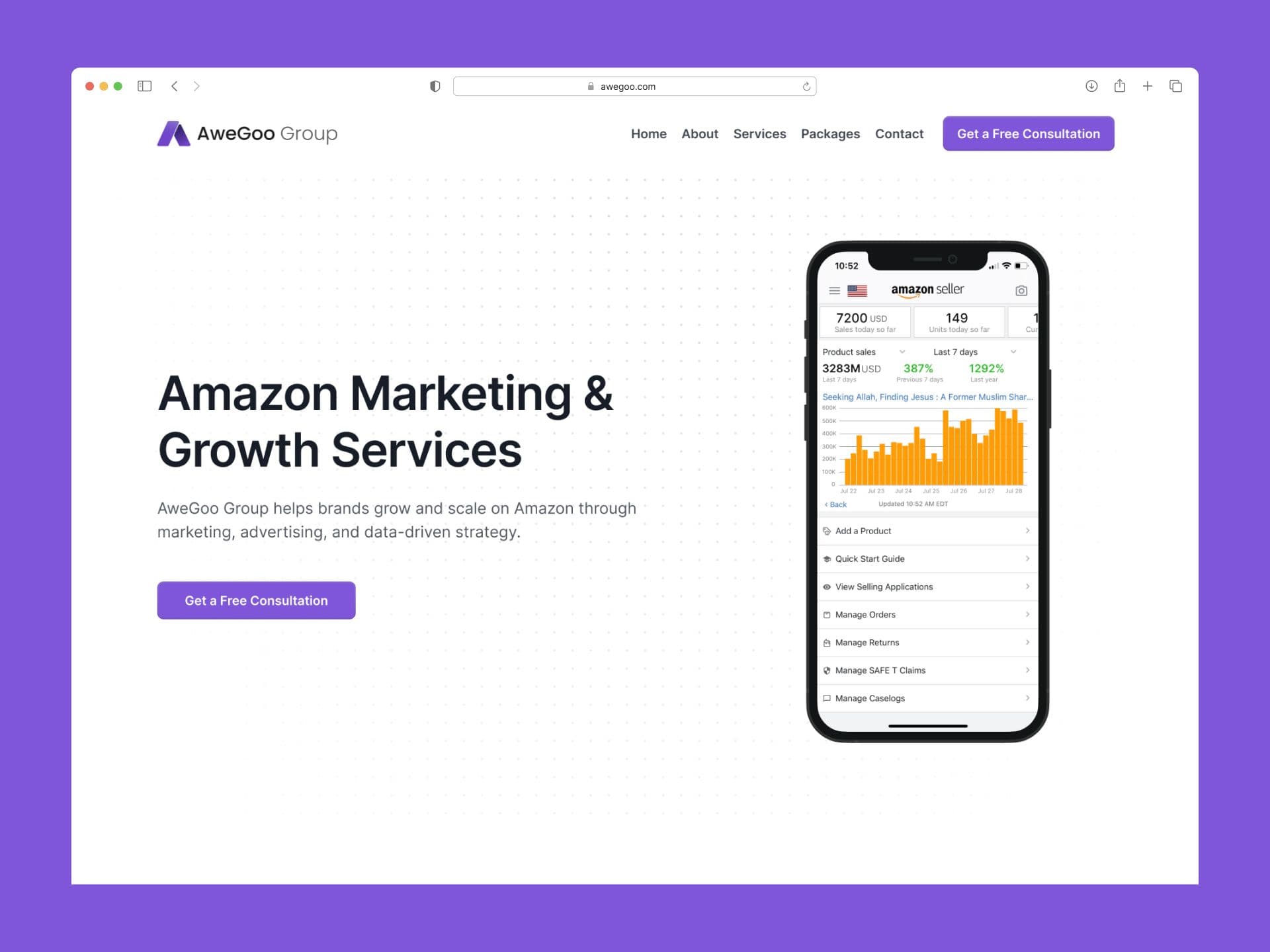 AweGoo marketing agency website